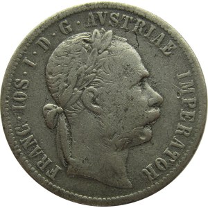Austro-Węgry, Franciszek Józef I, 1 floren 1878, FALS Z EPOKI