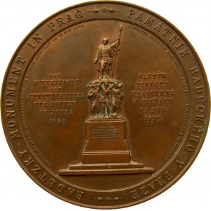 Czechy, medal z okazji odsłonięcia pomnika marszałka Radetzkiego w Pradze w 1859 roku