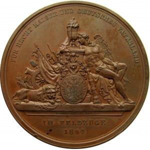 Austria, medal poległym w wojnie niemiecko-duńskiej 1864r, super stan!