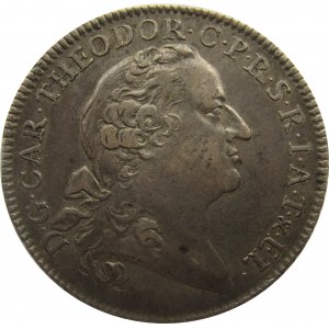 Niemcy, Pfalz-Sulzbach, Karol Theodor, 1 talar 1761, Mannhaim, rzadki