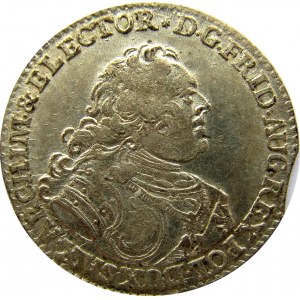 August III Sas, grosz wikariacki 1740, Drezno, piękny!