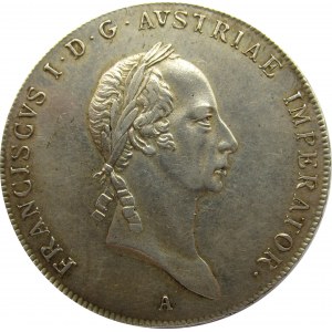 Austria, Franciszek I, 1 talar 1826 A, Wiedeń, ładny egzemplarz