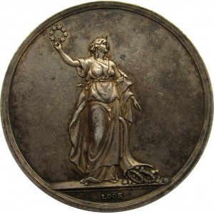 Niemcy, Prusy, srebrny medal Cnota... ok. 1800 roku, sygnowany G. Loos