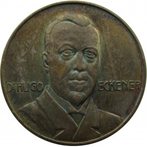 Niemcy, H. Eckendorf medal wybity z okazji przelotu sterowca nad Atlantykiem w 1924
