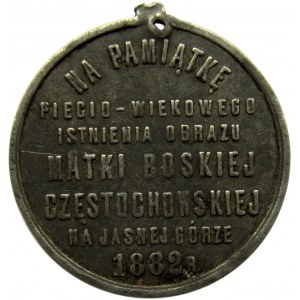Polska/Rosja, medal na pamiątkę 500-lecia obrazu na Jasnej Górze 1882