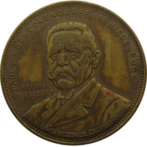Niemcy, medal rabatowy na odzież męską w fabrykach F. Kuhnerta z Hindenburgiem