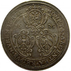 Niemcy, Norymberga, Ferdynand II, 1 talar 1625, rzadszy typ monety