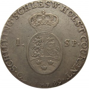 Niemcy/Szlezwik-Holsztyn/Dania, Christian VII, talar 1789 M, Altona