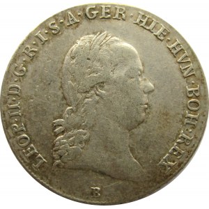Austria, Leopold II, 1/4 talara 1791 B, Kremnitz