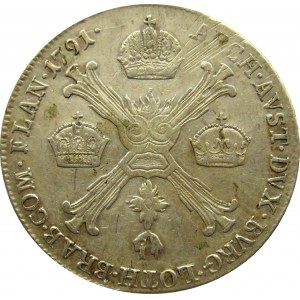 Austria, Leopold II, 1/4 talara 1791 B, Kremnitz