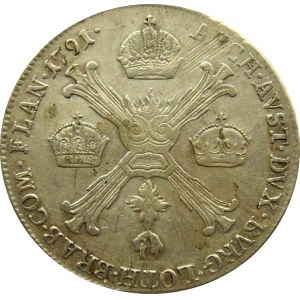 Austria, Leopold II, 1/4 talara 1791 B, Kremnitz