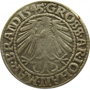 Marchia Brandenburska, Jan I Kostrzyński, grosz 1545, ładny