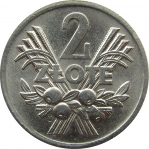 Polska, PRL, Jagody, 2 złote 1974, UNC