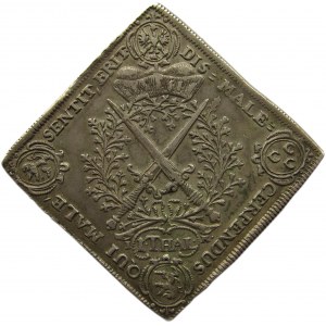 Niemcy, Saksonia, Jan Jerzy IV, klipa talarowa 1693, Drezno