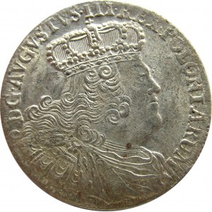 August III Sas, ort (18 groszy) 1755 E.C., UNC, super!