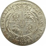 August III Sas, ort (18 groszy) 1755 E.C., UNC, super!