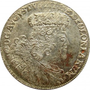 August III Sas, ort (18 groszy) 1755 E.C., UNC