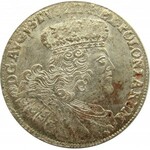 August III Sas, ort (18 groszy) 1755 E.C., UNC