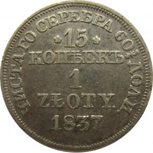 Mikołaj I, 15 kopiejek/1 złoty 1837 MW, Warszawa