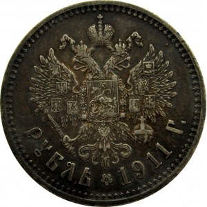Rosja, Mikołaj II, 1 rubel 1911 EB, Petersburg