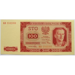 Polska, RP, 100 złotych 1948, seria KR, UNC