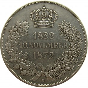 Niemcy, Saksonia, Johann i Amelia, 2 talary 1872 B, Hanower, ładne