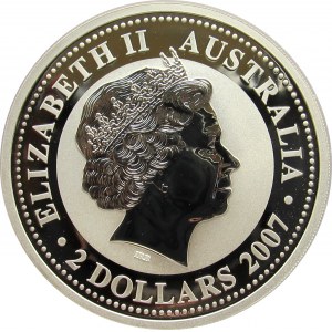 Australia, Lunar I, 2 uncja 2010 Rok Tygrysa, proof, rzadkie