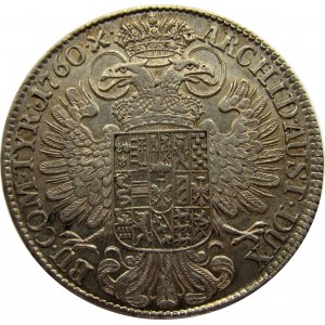 Austria, Maria Teresa, talar 1760, Hall, ładny egzemplarz