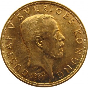 Szwecja, Gustaw V, 5 koron 1920, UNC