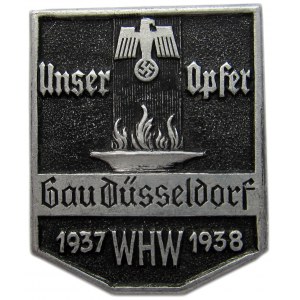 Niemcy (III Rzesza), odznaka przypinka Unser Opfer, Dusseldorf 1937/1938