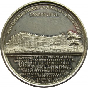 Wielka Brytania, medal Wiktoria i Ks. Albert, wystawa przemysłowa w Londynie 1851