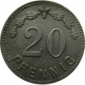 Niemcy, II wojna światowa, żeton 20 pfennig, Obóz Minden, cynk 
