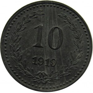 Polska, II RP, Bydgoszcz, notgeld 10 pfennig 1919, piękny!