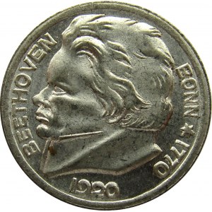 Niemcy/Bonn, Beethoven, notgeld 10 pfennig 1920, odmiana cynkowa, UNC