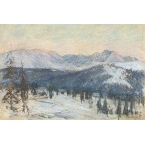 Władysław SERAFIN (1905-1988), Mountain landscape in winter at sunrise