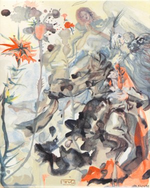Salvador DALI (1904-1989), The Apparition of St. James. Ilustracja do Boskiej Komedii Dantego