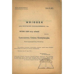(NIEDZIAŁKOWSKI Mieczysław), Wniosek posła Mieczysława Niedziałkowskiego i tow.