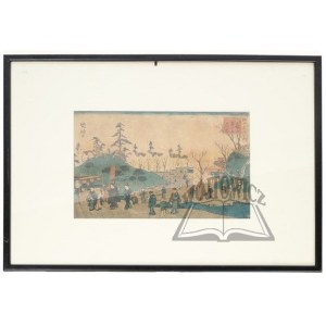 HIROSHIGE UTAGAWA (1797-1858)., Drzeworyt japoński.