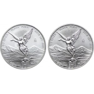 Meksyk, Libertad, 1/2 onza 2018 (2szt.)