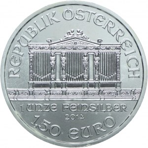 Austria, €1.5 2014 Philharmonic Hall