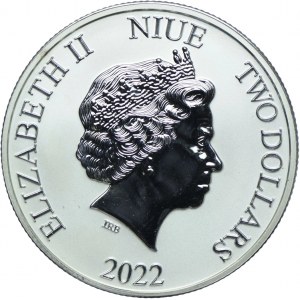 Niue, 2 dolary 2022 Zółw