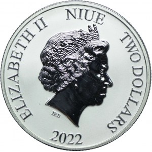 Niue, 2 dolary 2022 Żółw