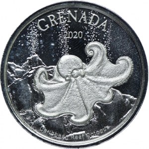 Grenada, 2 dolary 2020, Ośmiornica