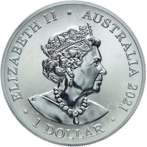 Australia, 1 dolar 2021 Rekin Biały