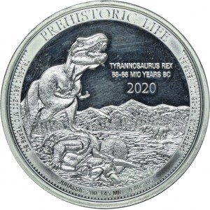Kongo, 20 franków 2020 Tyrannosaurus rex