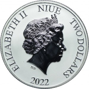Niue, Elżbieta II, 2 dolary 2022 Żółw