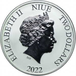 Niue, Elżbieta II, 2 dolary 2022 Żółw