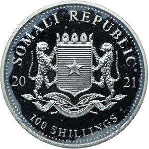 Somalia, 100 szylingów 2021 Słoń