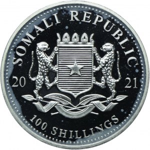 Somalia, 100 shillings 2021 Elephant
