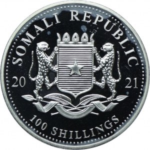 Somalia, 100 szylingów 2021 Słoń